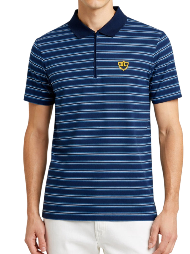 Single Jersey Yarn Dyed Stripe Blue White Black