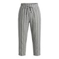 Woven Trouser With Zip Side Pocket Grey Stripe