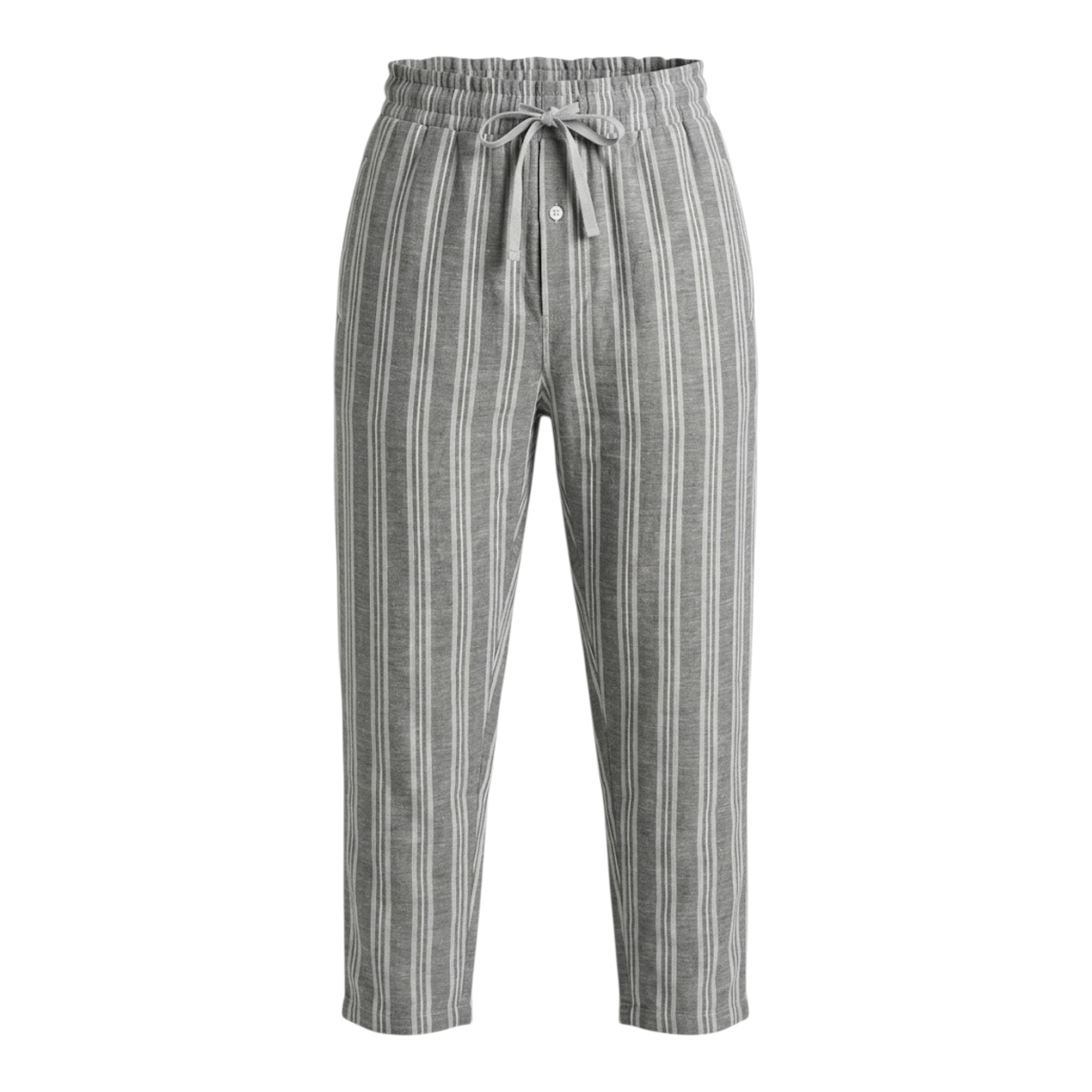 Woven Trouser With Zip Side Pocket Grey Stripe