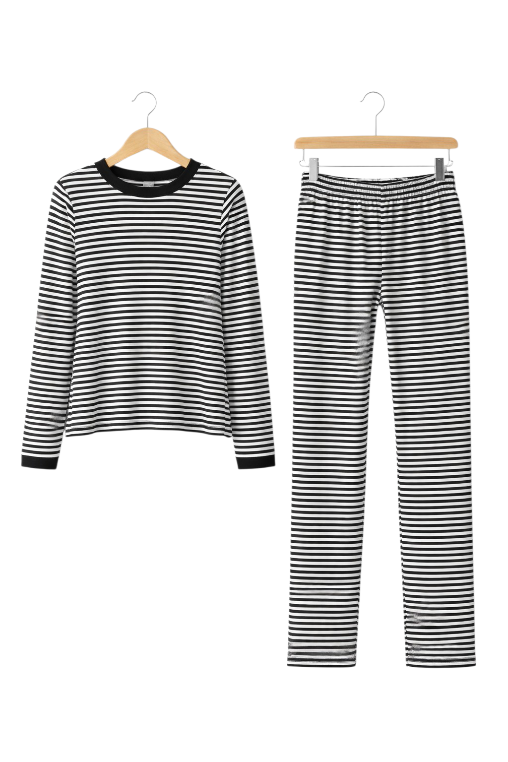 Women's Night Suit Black Stripe