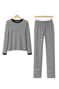 Women's Night Suit Black Stripe