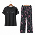 Women's Night Suit Black pink