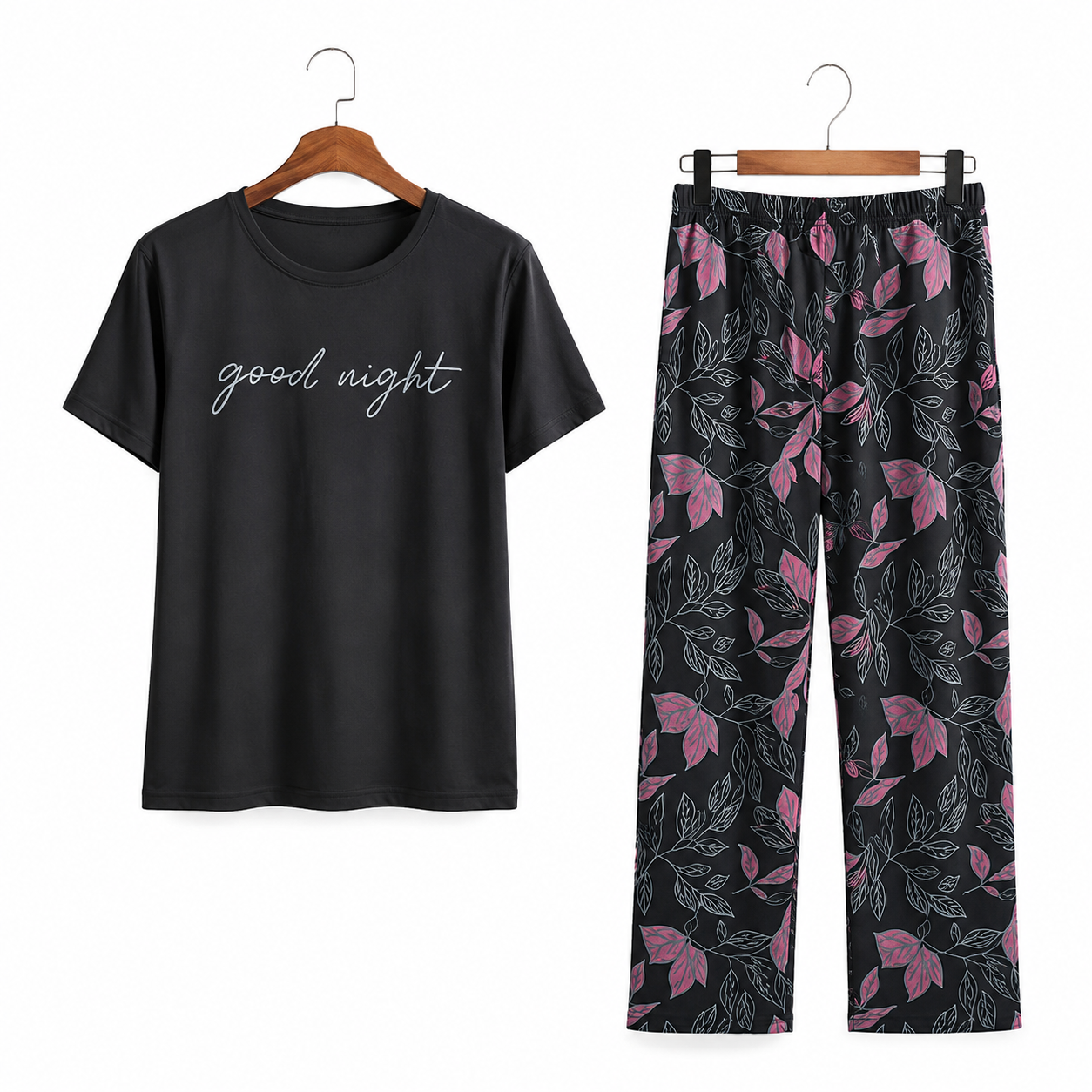 Women's Night Suit Black pink