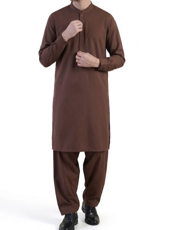 Men's Shalwar Kameez Brown