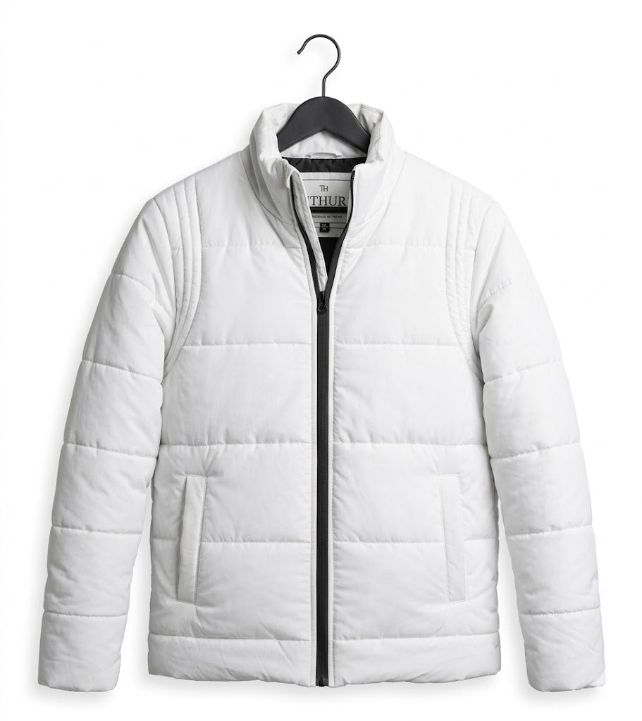 Puffer Jacket With Sleeve Off White
