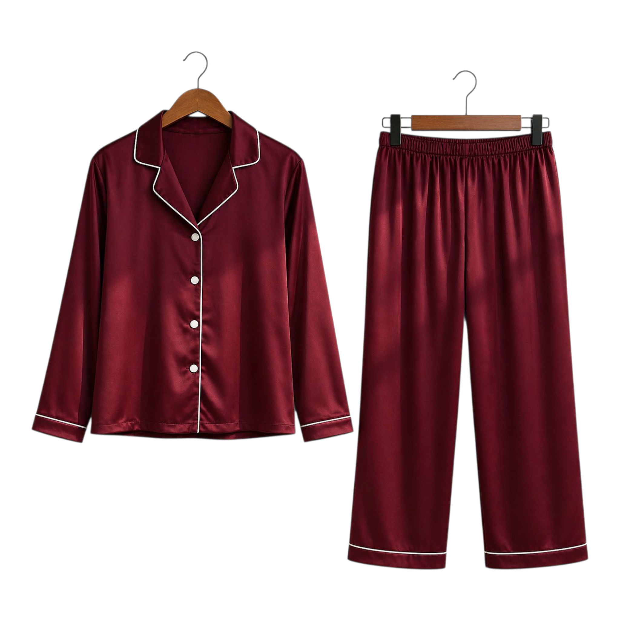 Silk Night wear Maroon