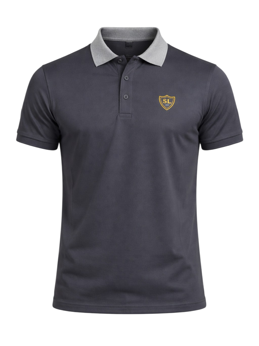 Single Jersey Contrast Collar Black