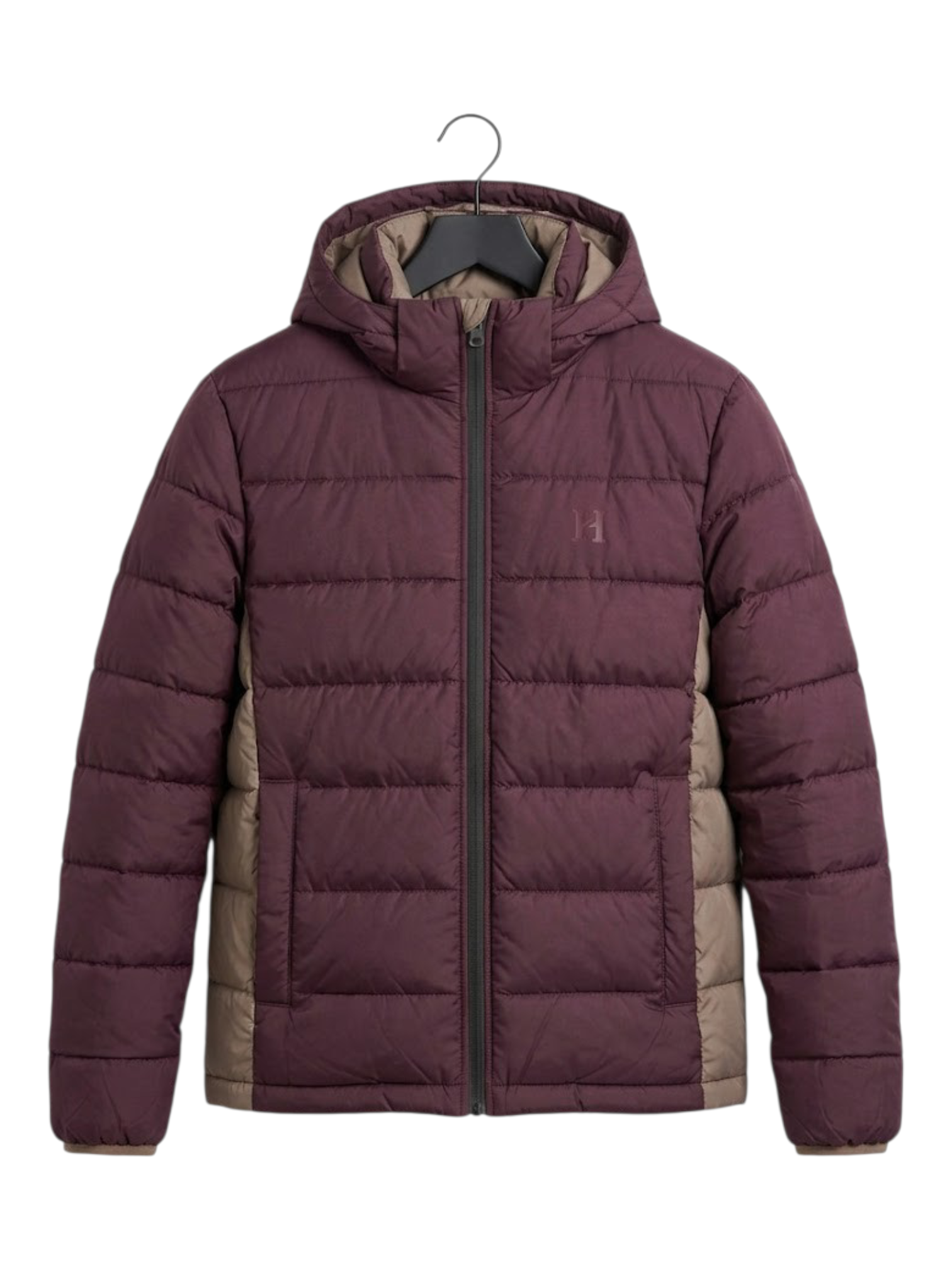 Women' s Puffer Jacket With Sleeves red or maroon