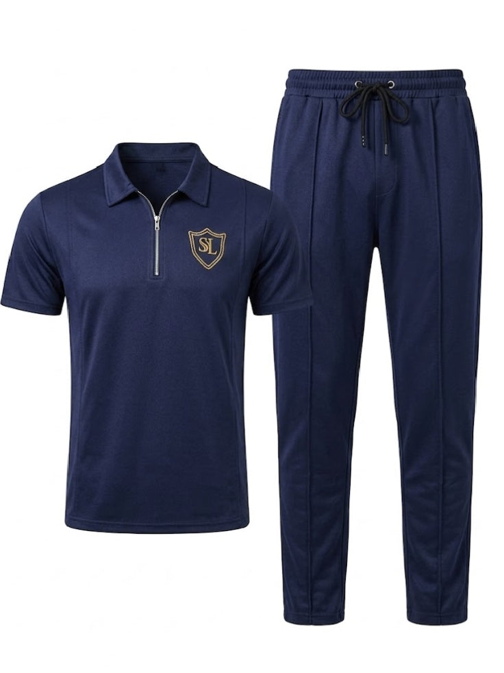 Track Suit Interlock Fabric Blue