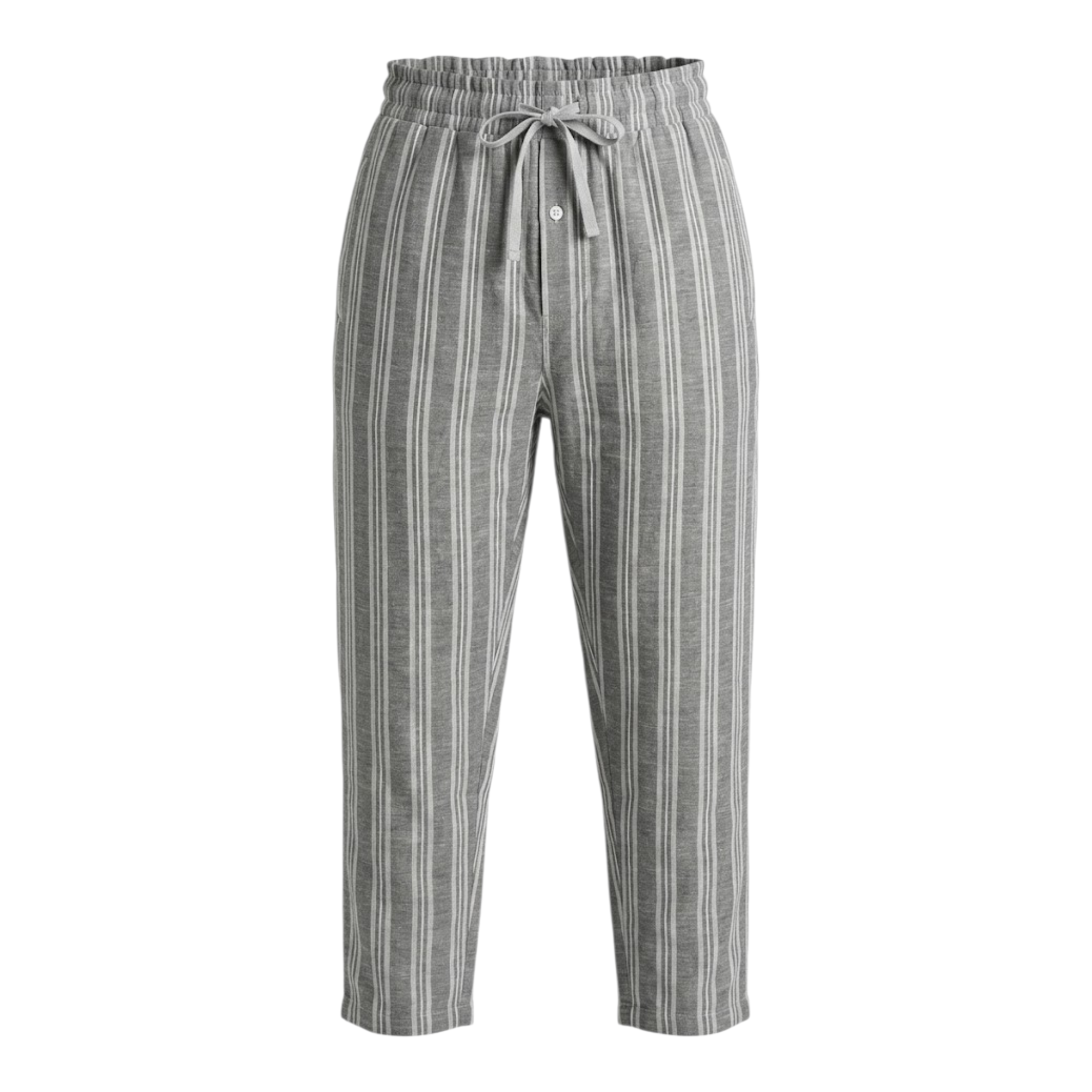 Woven Trouser With Zip Side Pocket Grey Stripe