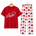 Women's Night Suit Red hearts