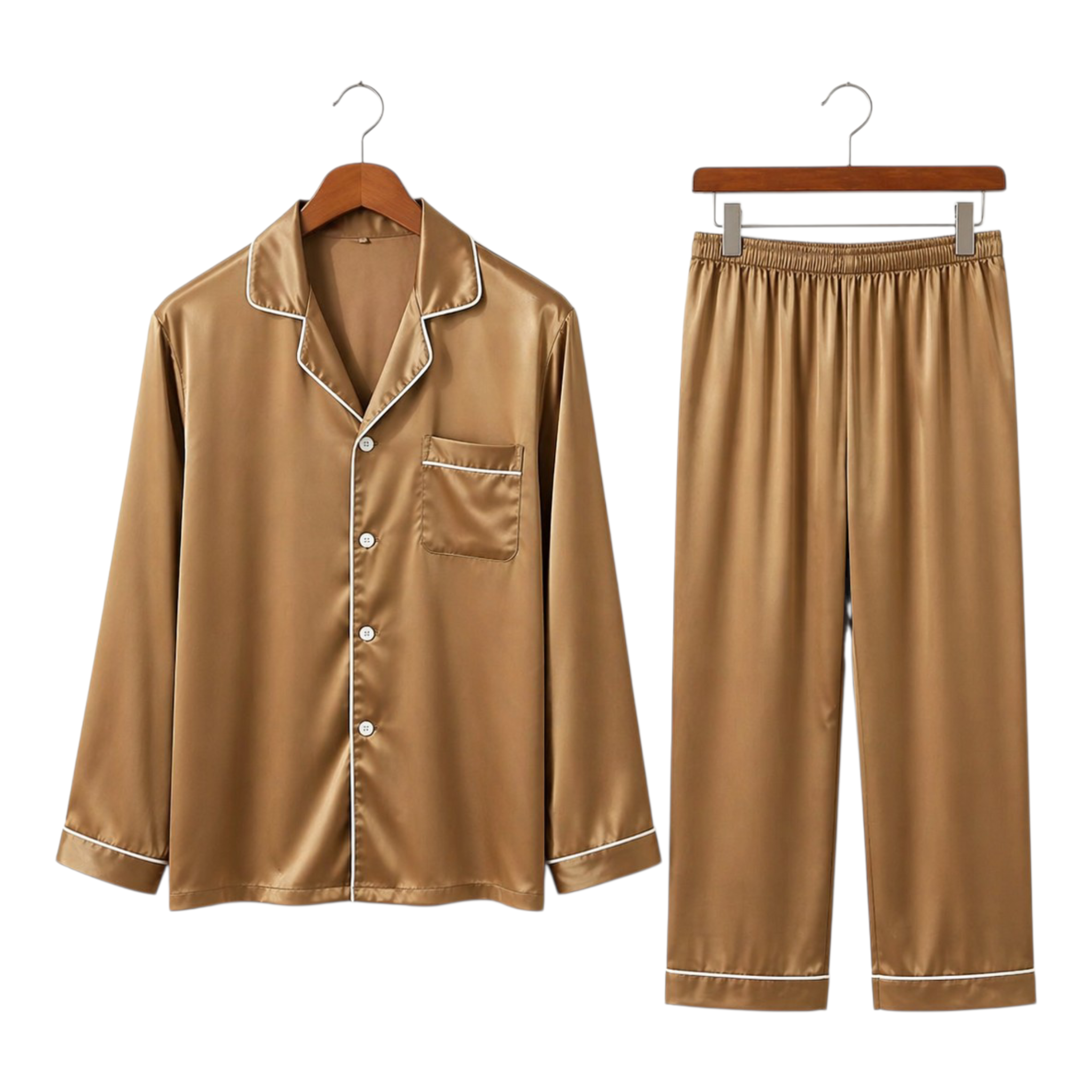 Men's Silk Wear Golden brown