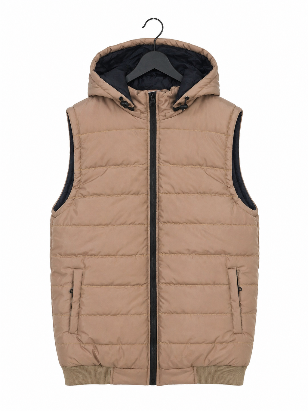 Puffer Jacket Without Sleeves Baige