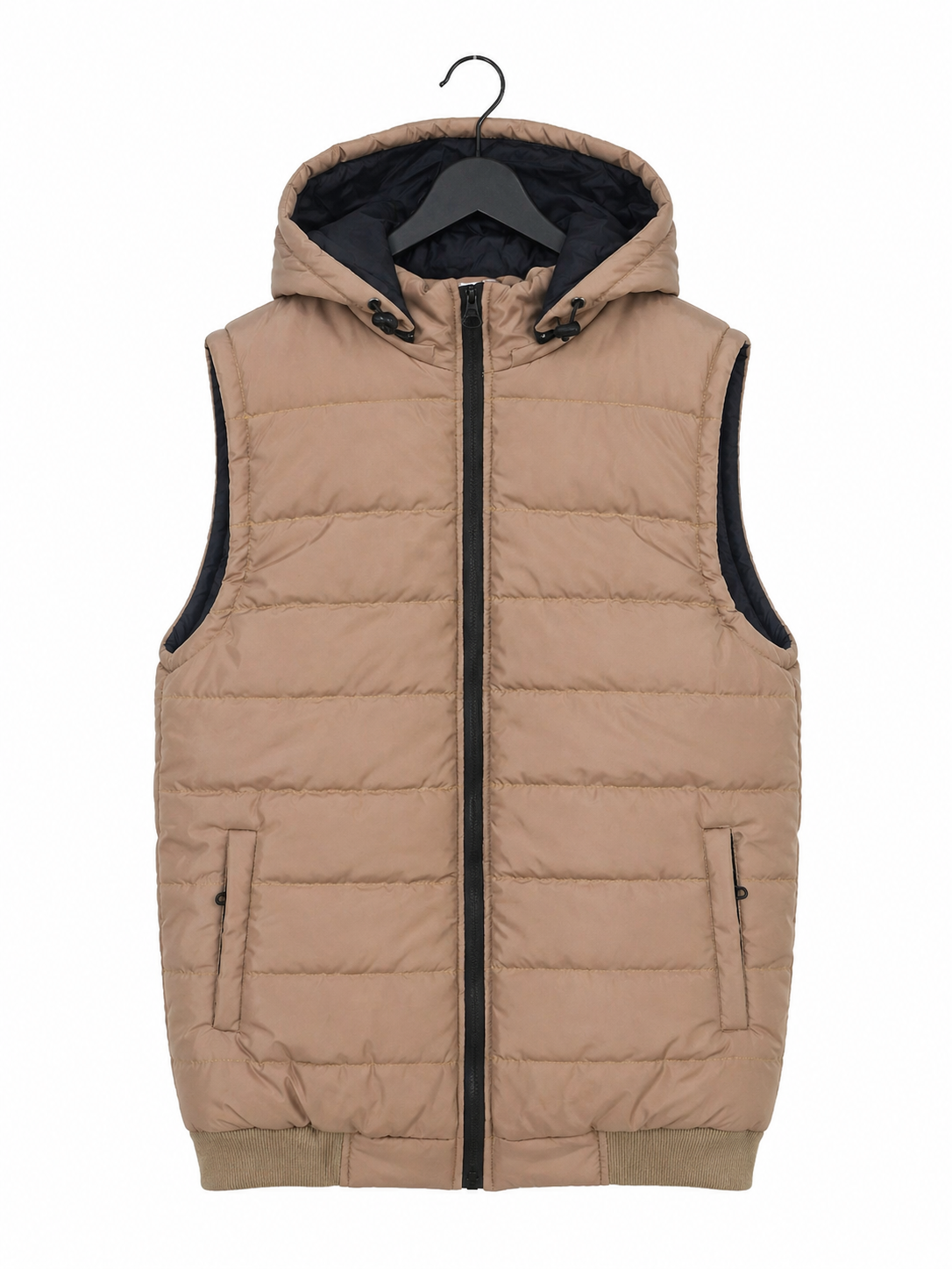 Puffer Jacket Without Sleeves Baige