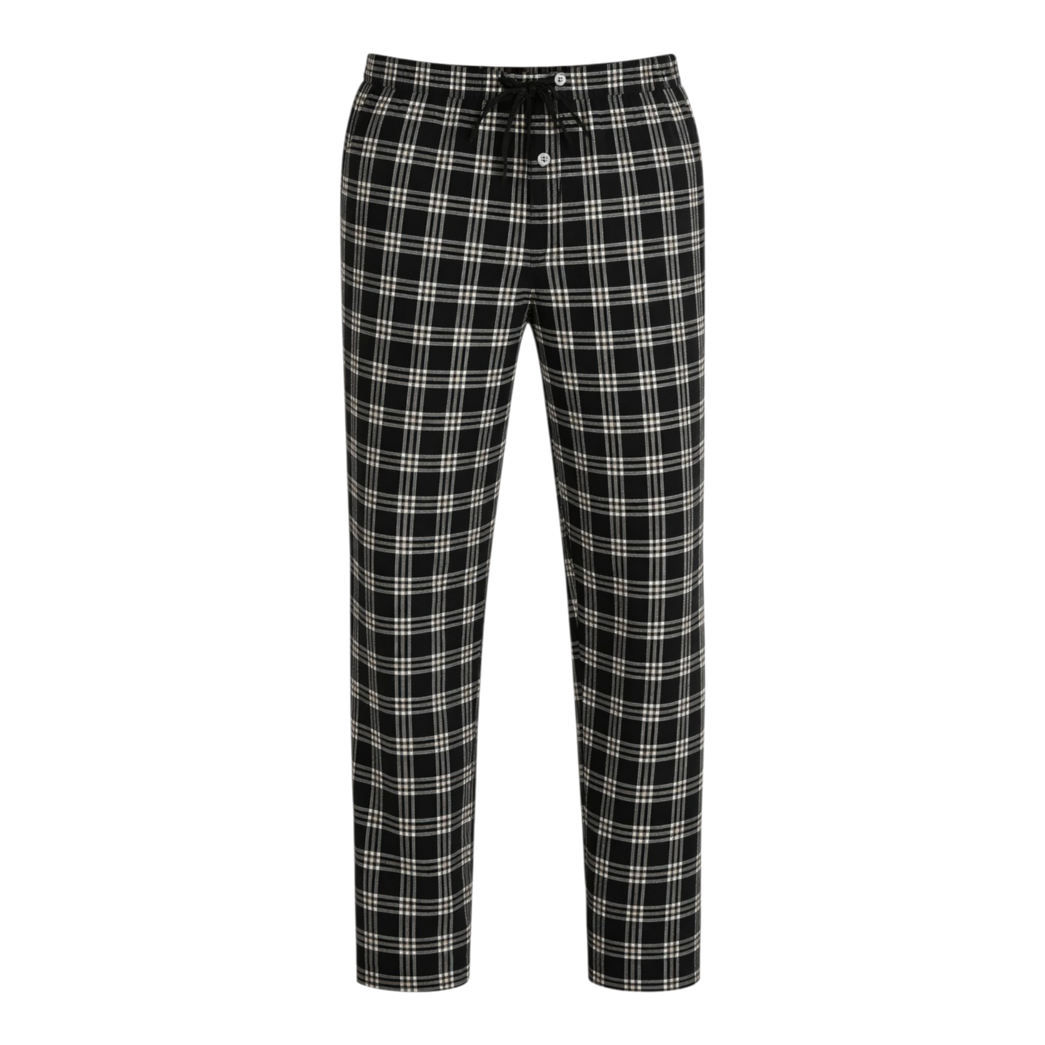 Woven Trouser With Zip Side Pocket Black Check