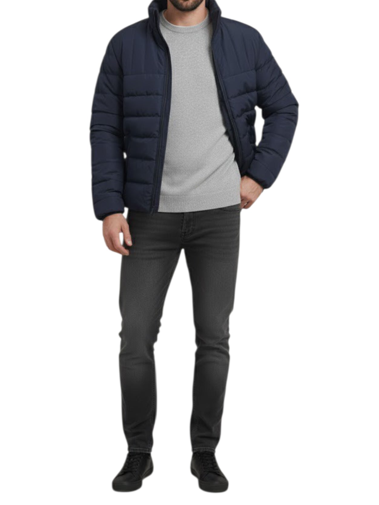 Puffer Jacket With Sleeve Blue