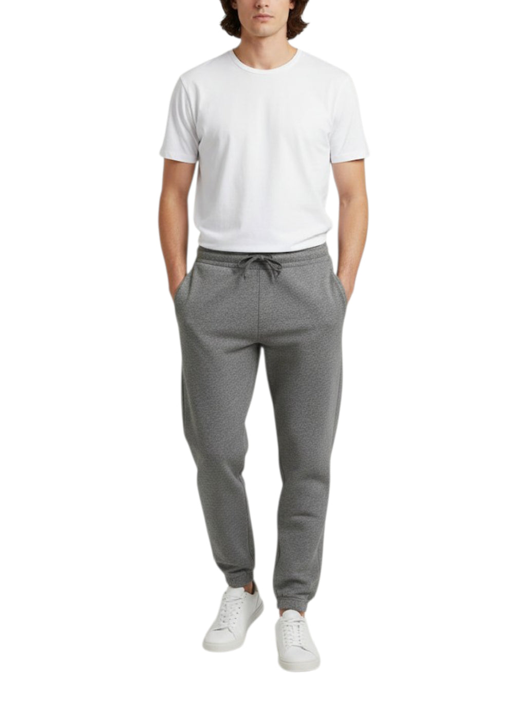 Men's 3 Thread Fleece Trouser Snake Grey Print