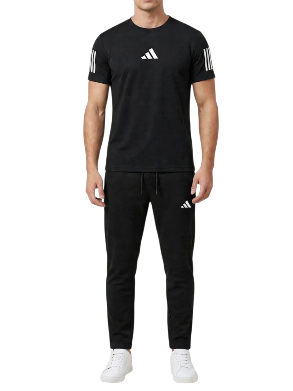 Premium Quality Men's Track Suit 100% Cotton Black