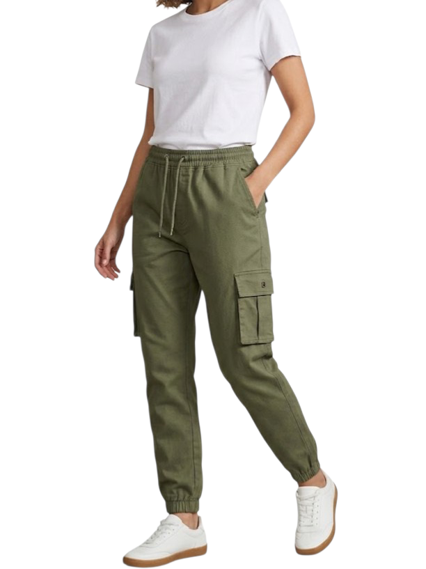 Women Cargo Pants Sea Green