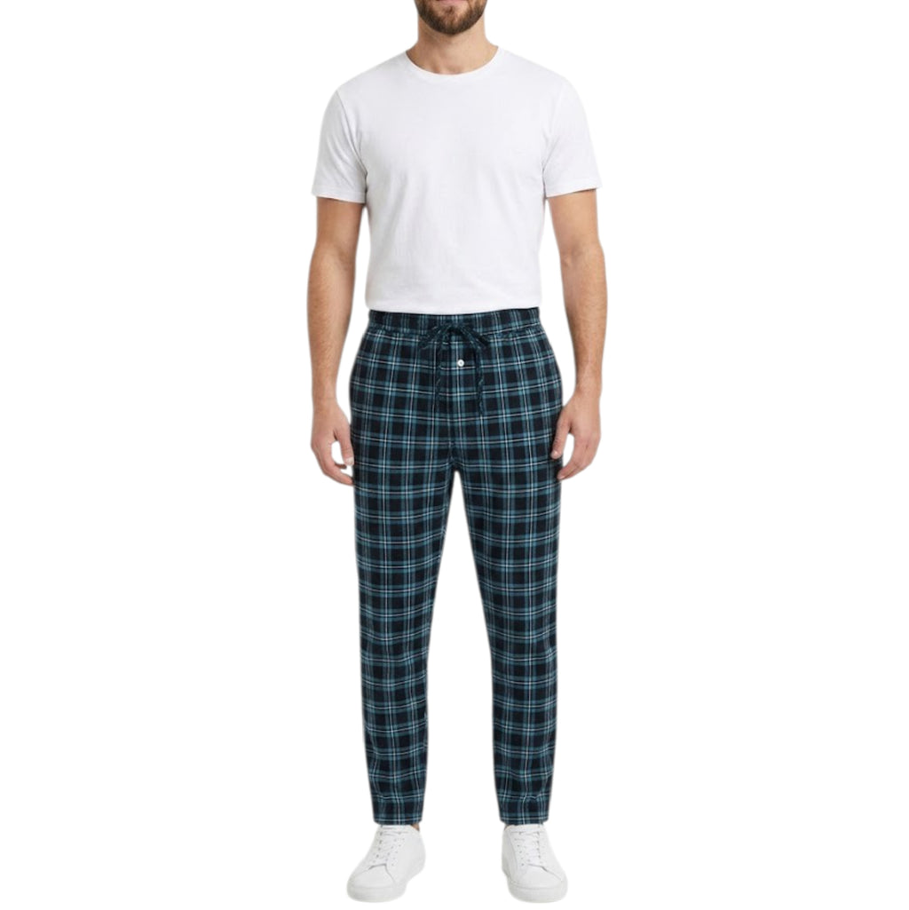 Woven Trouser With Zip Side Pocket Green Check