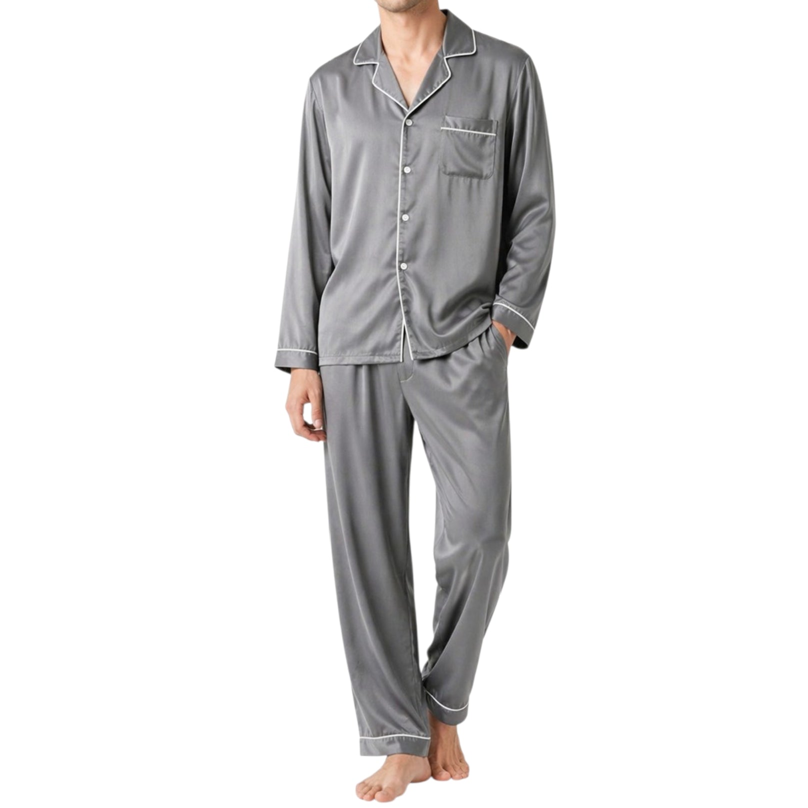 Men's Silk Wear Golden Dark grey