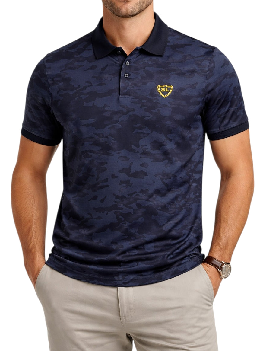 Single Jersey Camo Print Navy