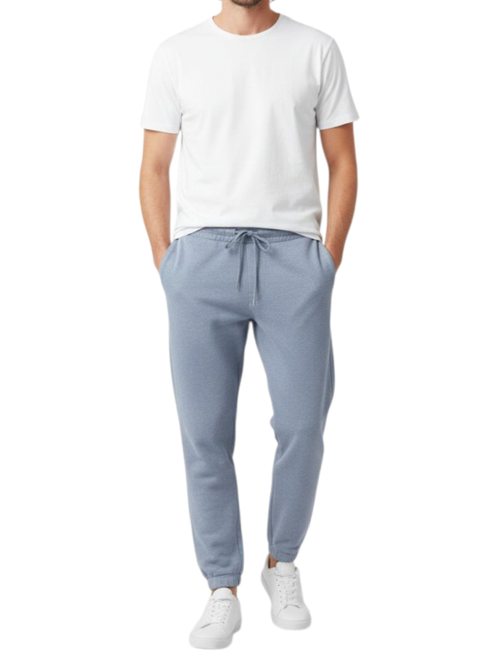 Men's 3 Thread Fleece Trouser Sky Blue