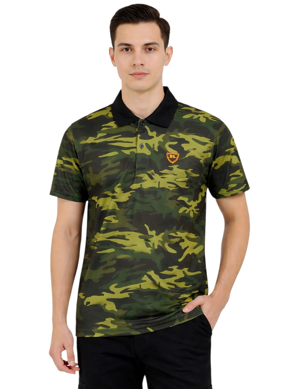 Single Jersey Camo Print Green