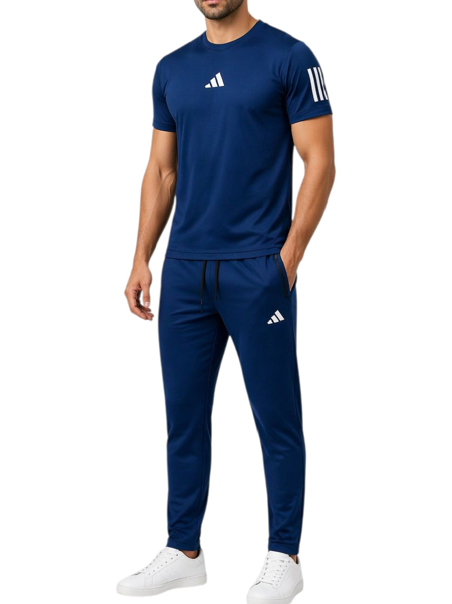 Premium Quality Men's Track Suit 100% Cotton Blue