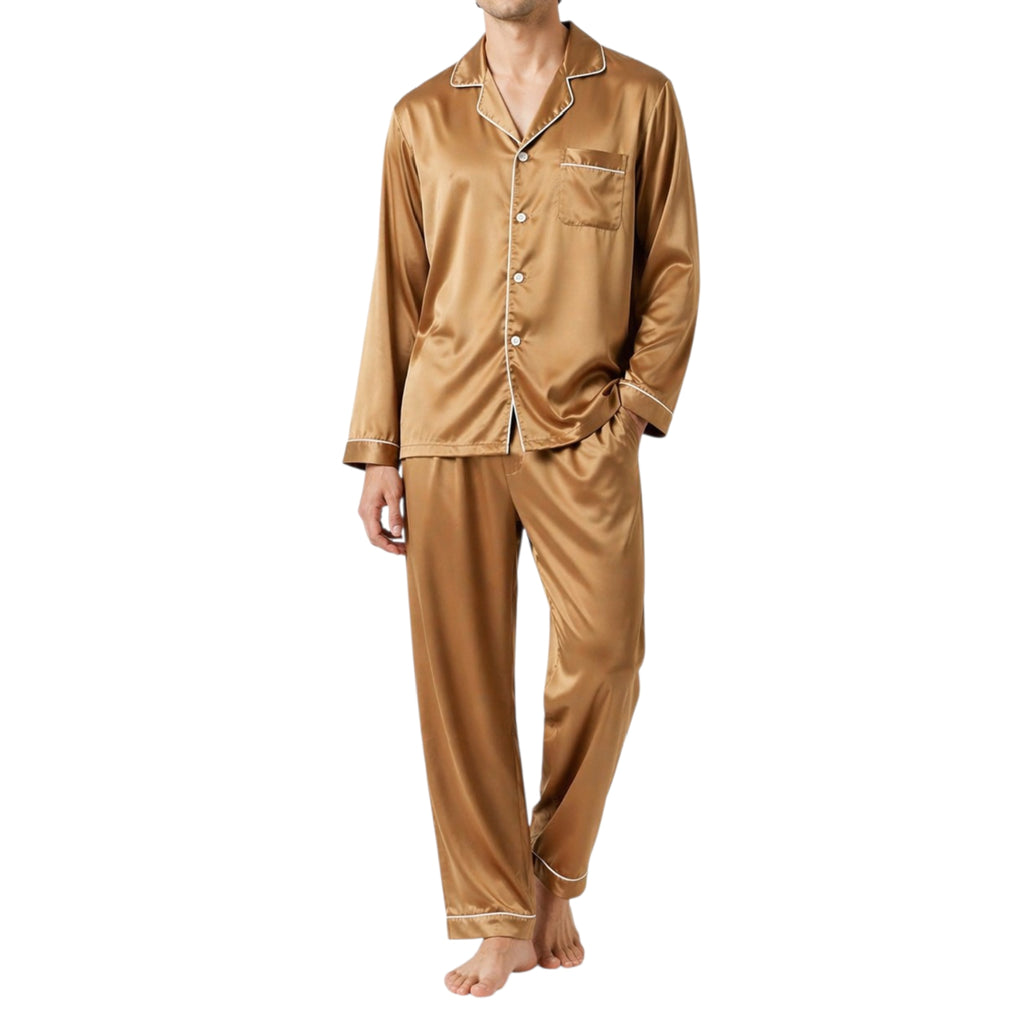 Men's Silk Wear Golden brown