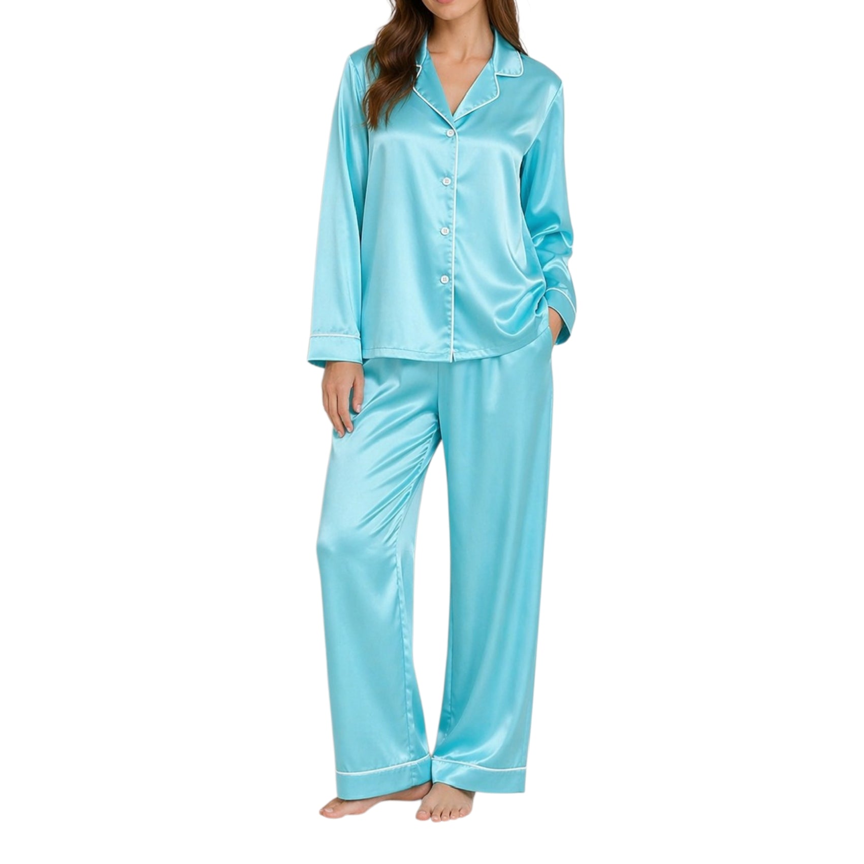 Silk Night wear Lite Blue