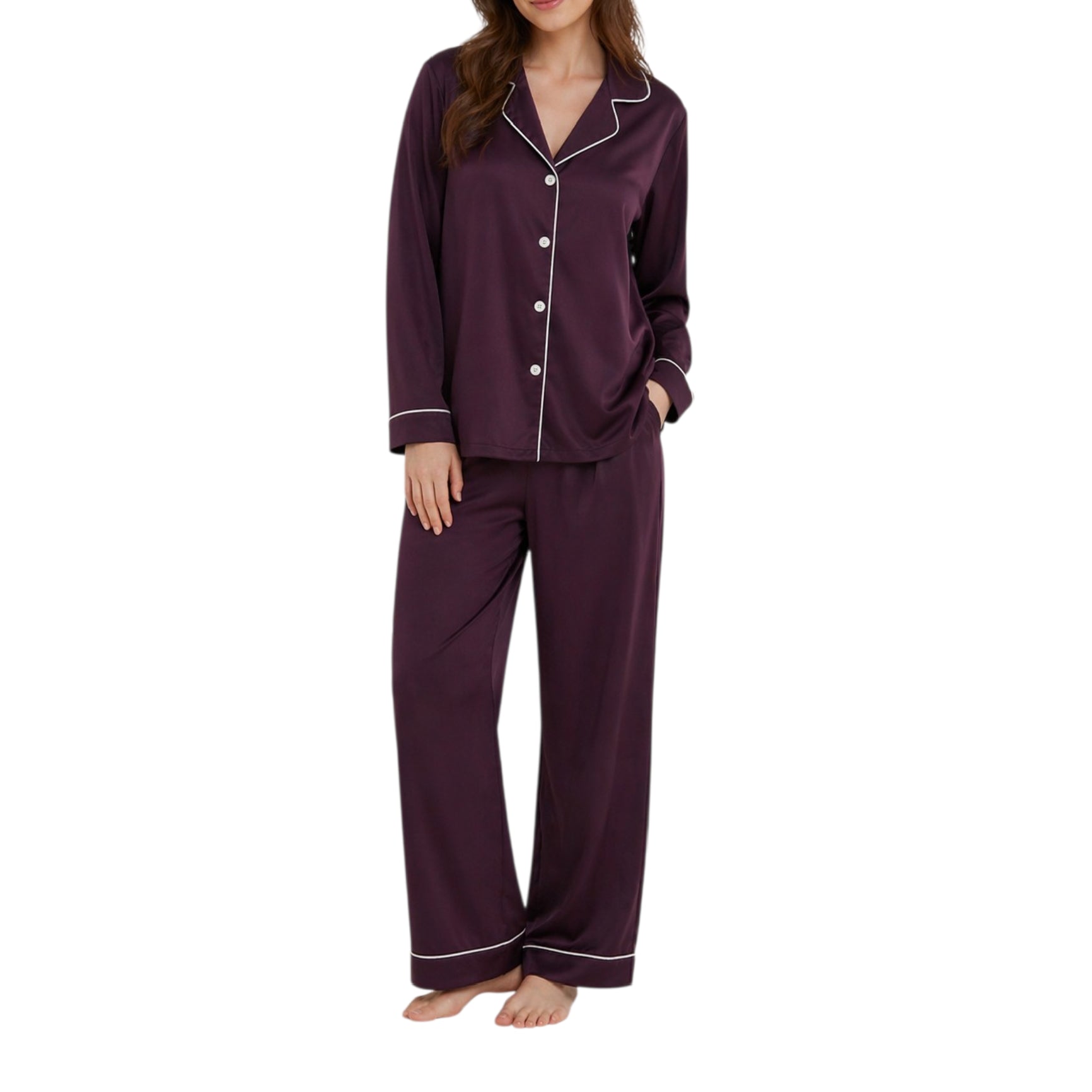 Silk Night wear Purple