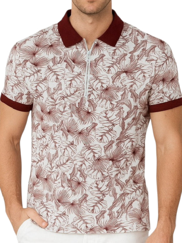 Floral Print Maroon