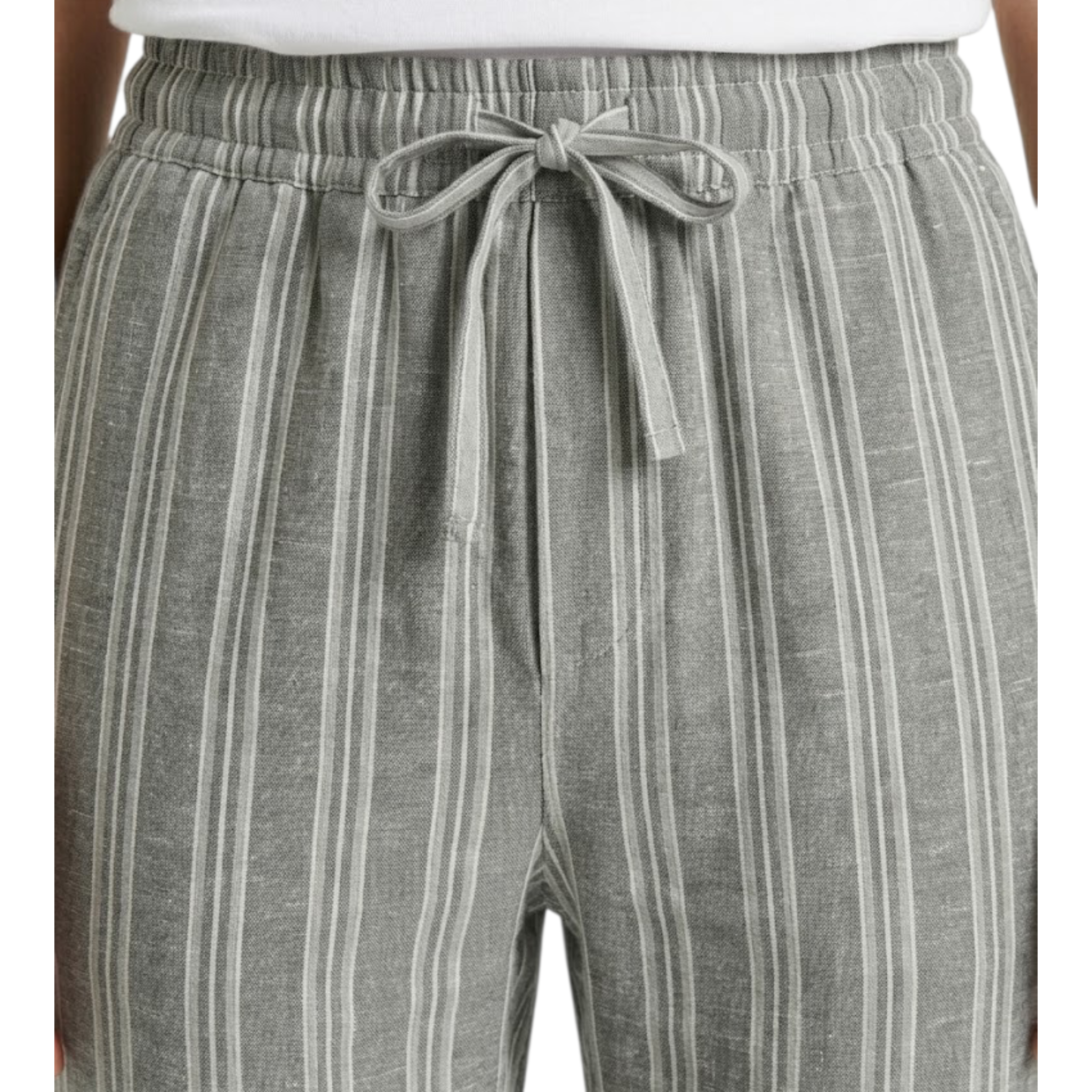 Woven Trouser With Zip Side Pocket Grey Stripe