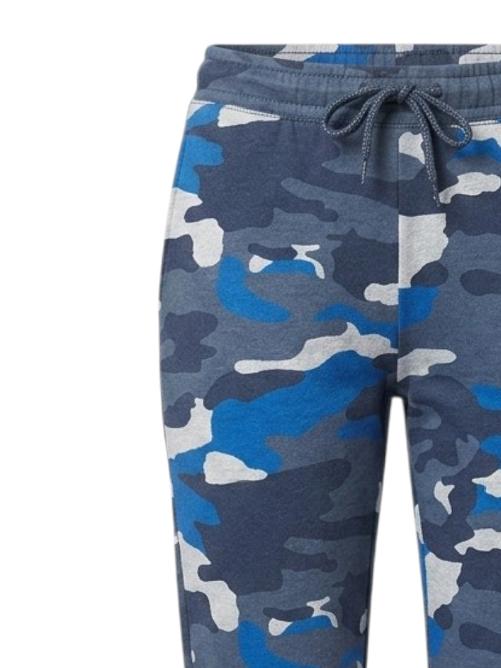 Men's 3 Thread Fleece Trouser Blue Print