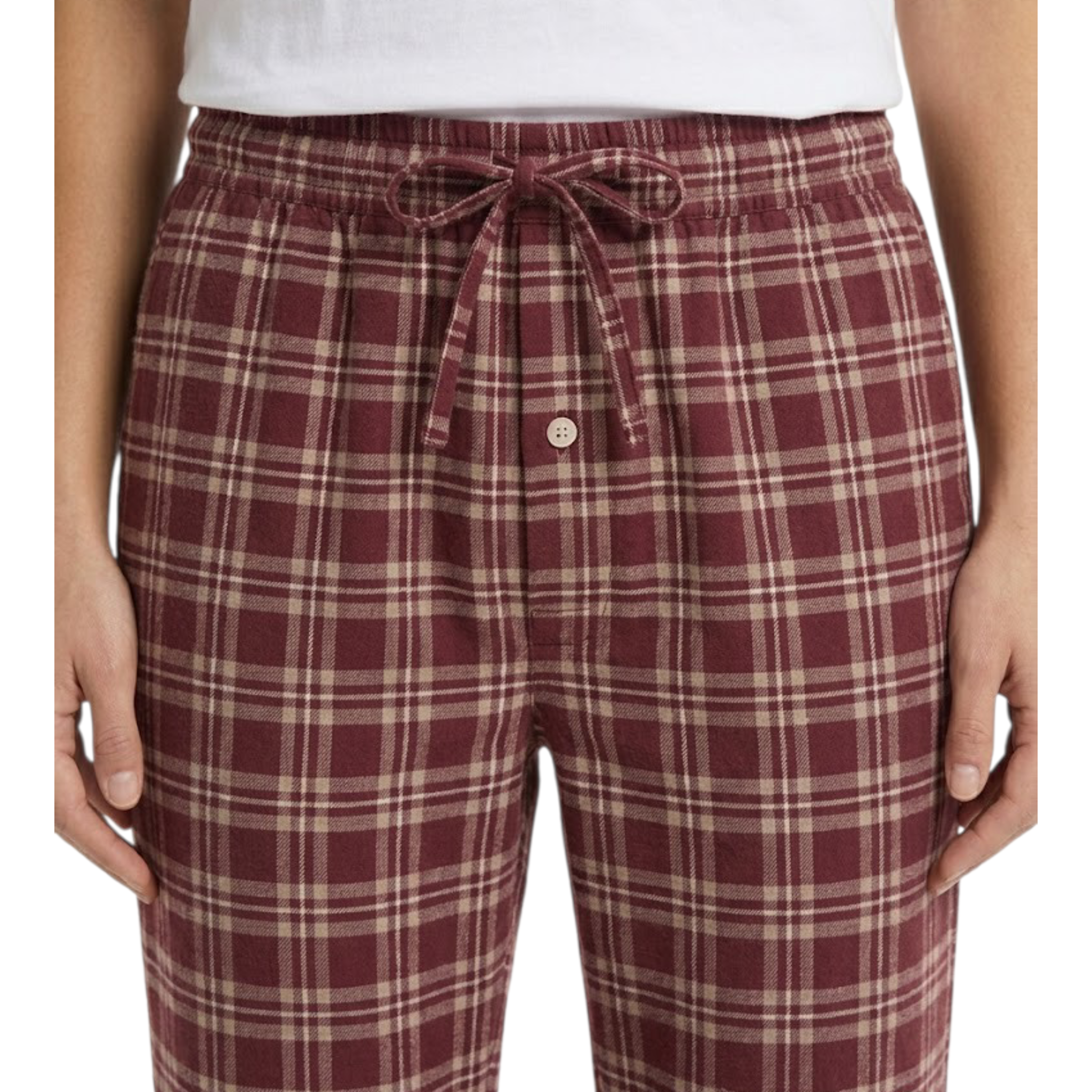 Woven Trouser With Zip Side Pocket Red Check