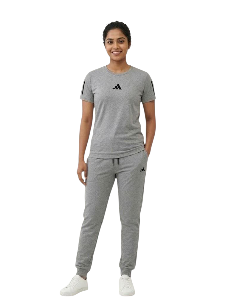Premium Quality Women's Track Suit 100% Cotton Grey