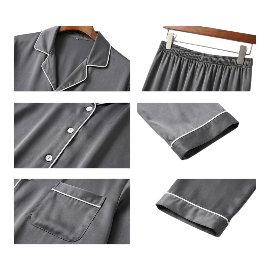 Men's Silk Wear Golden Dark grey