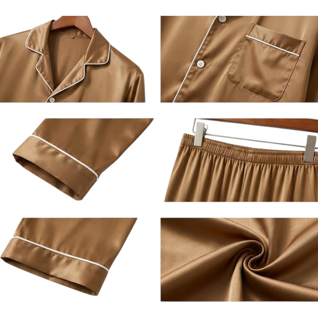Men's Silk Wear Golden brown