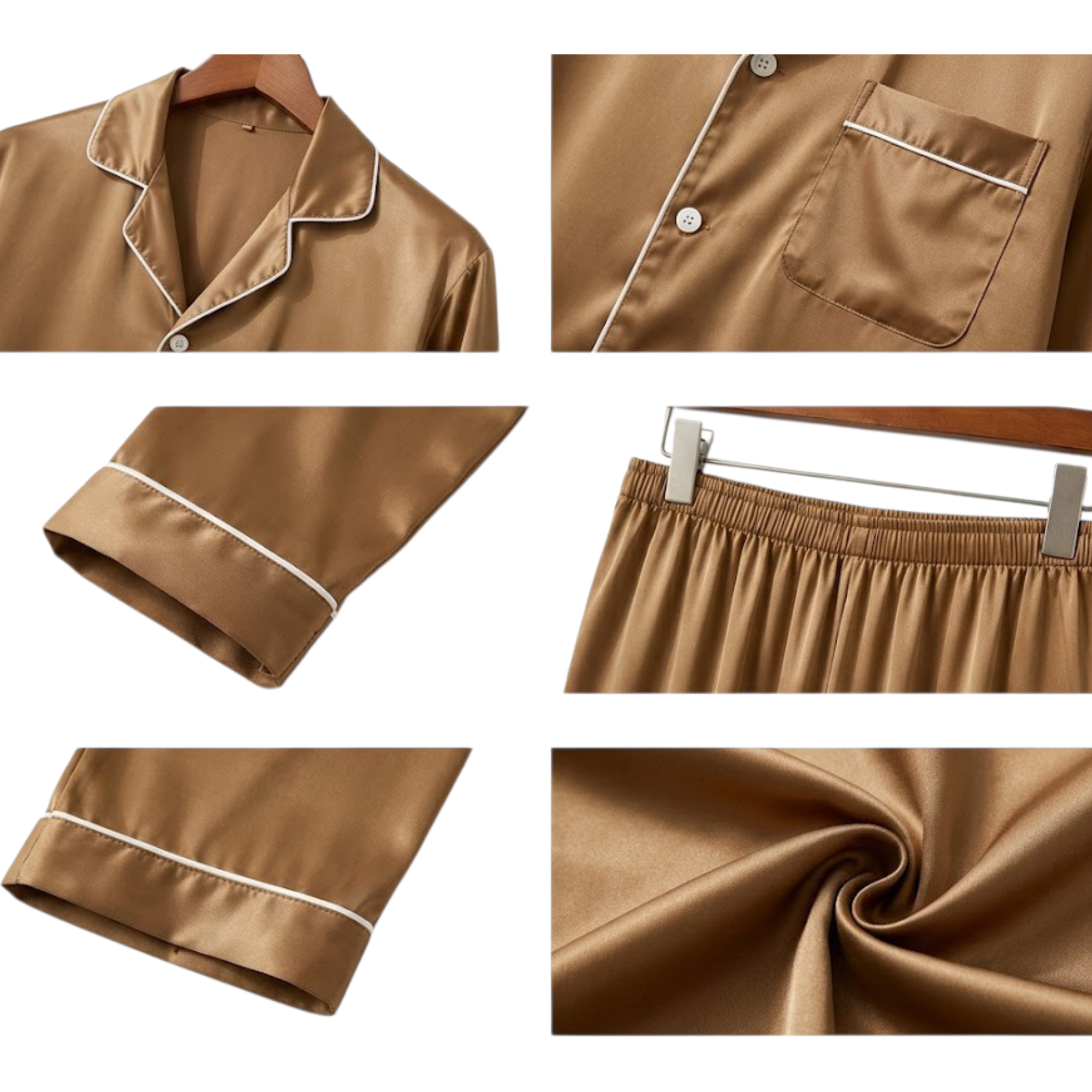 Men's Silk Wear Golden brown