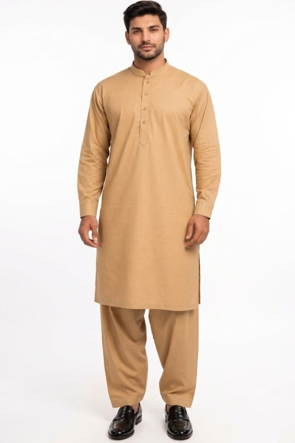 Men's Shalwar Kameez Caramel Skin