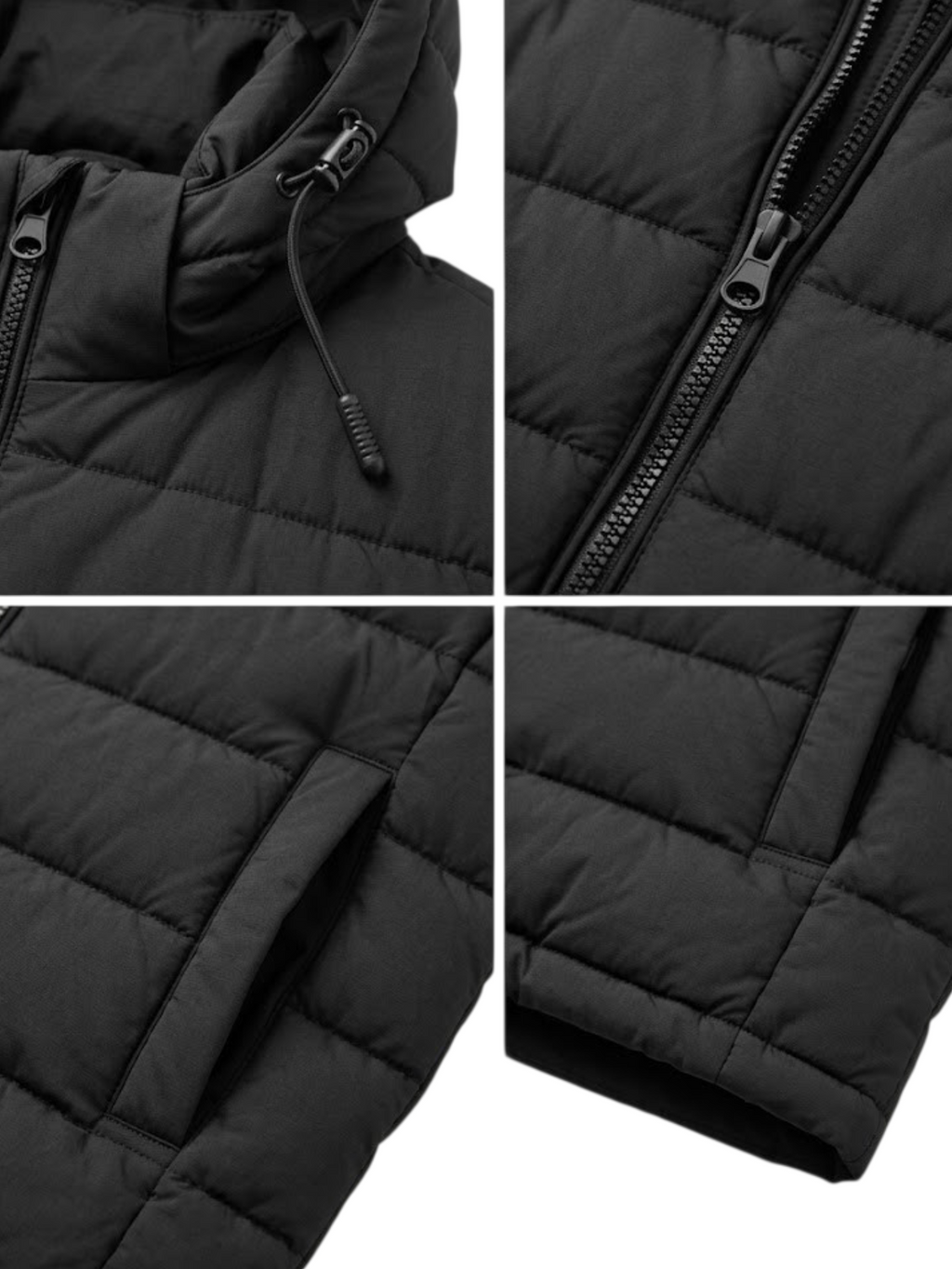Puffer Jacket Without Sleeves black