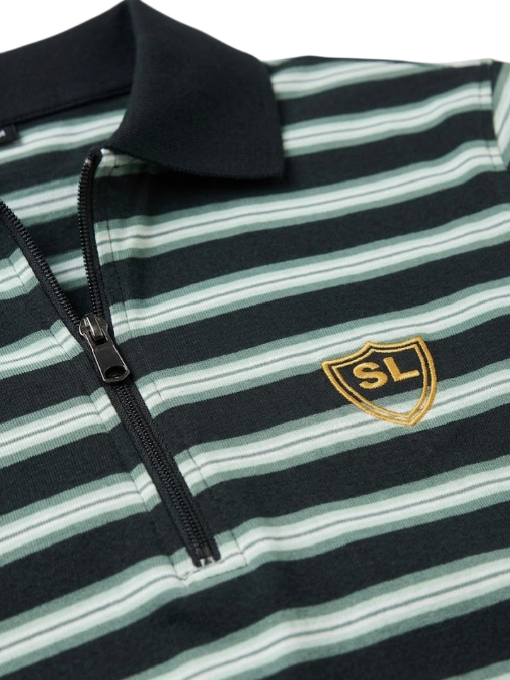 Single Jersey Yarn Dyed Stripe Green White Black