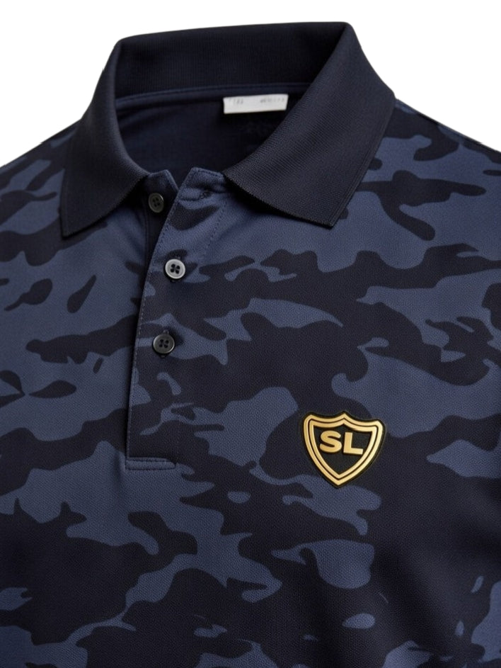 Single Jersey Camo Print Navy