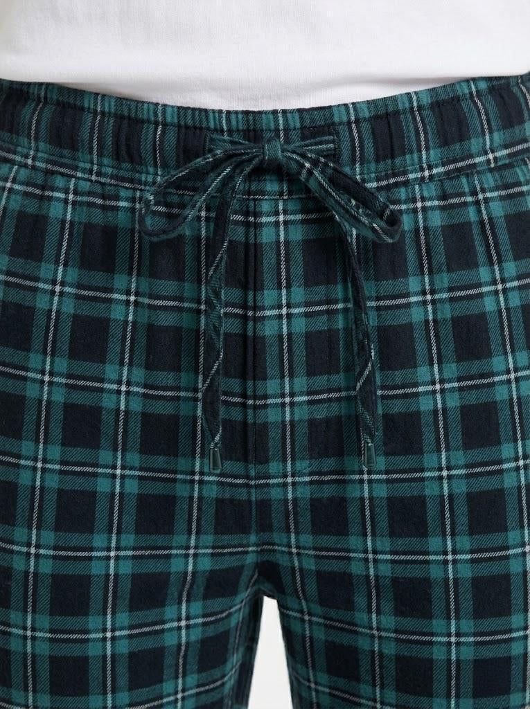 Woven Trouser With Zip Side Pocket Green Check