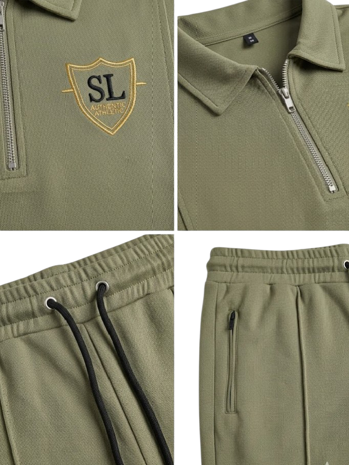 Track Suit Interlock Fabric Green