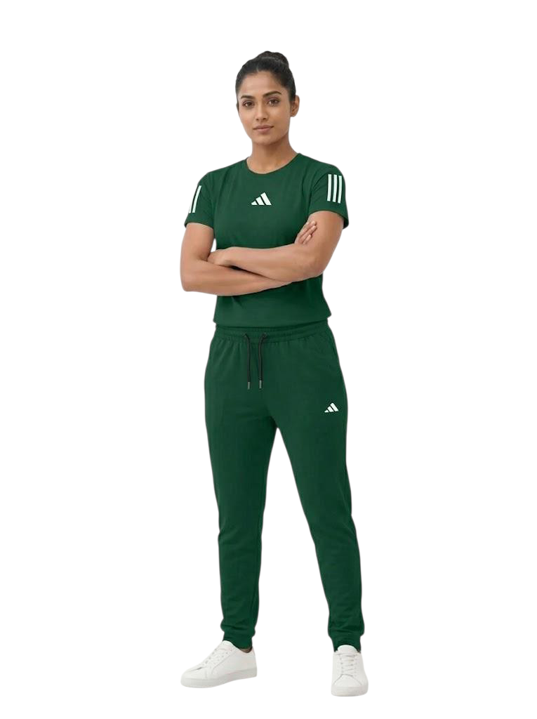 Premium Quality Women's Track Suit 100% Cotton Green
