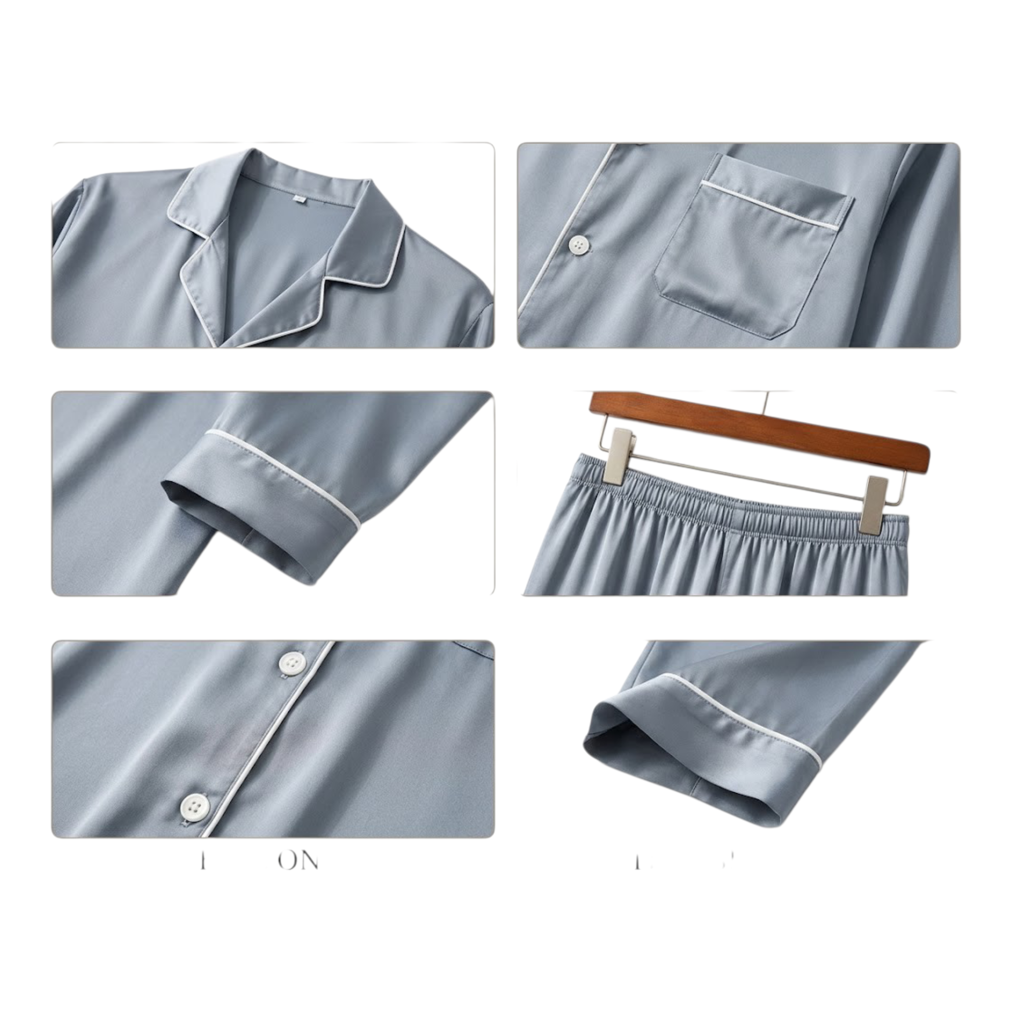 Men's Silk Wear Golden Silver grey