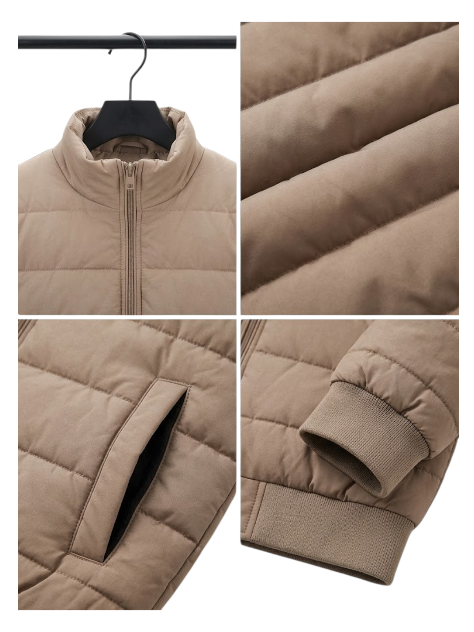Puffer Jacket With Sleeve Baige