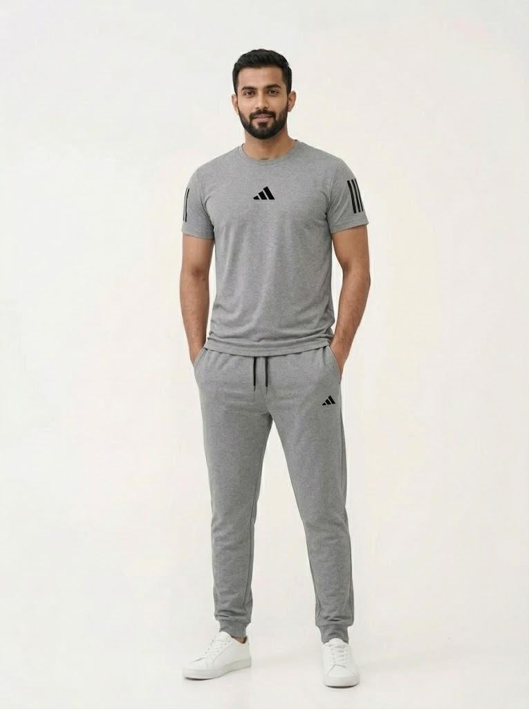 Premium Quality Men's Track Suit 100% Grey